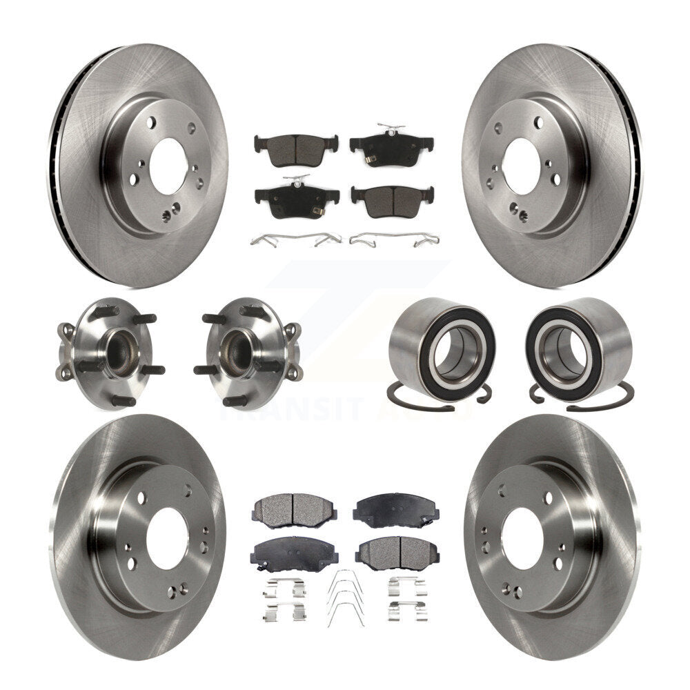 Kit de Rotor et de plaquettes de frein à disque, roulement de moyeu de roue avant et arrière (10 pièces) pour Honda Civi