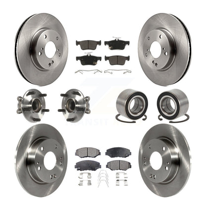 Kit de Rotor et de plaquettes de frein à disque, roulement de moyeu de roue avant et arrière (10 pièces) pour Honda Civi