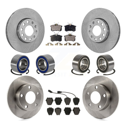 Kit de rotors et plaquettes de frein à disque, roulements avant et arrière (10 pièces) pour Volkswagen Passat