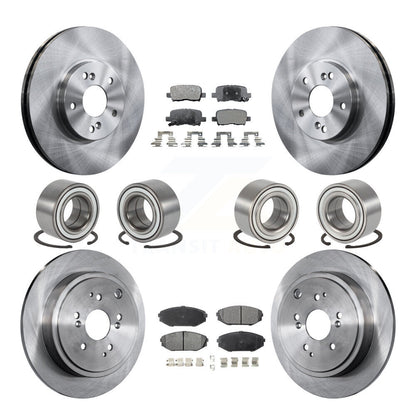 Kit de rotors et plaquettes de frein à disque à roulement avant et arrière (10 pièces) pour Acura MD 2001-2002