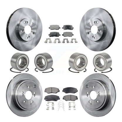 Kit de rotor et plaquettes de frein à disque, roulement avant et arrière (10 pièces) pour Honda Pilo 2003 – 2004