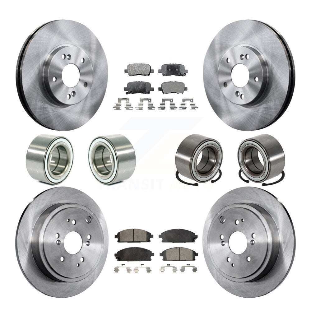 Kit de rotors et plaquettes de frein à disque à roulement avant et arrière (10 pièces) pour Acura MD 2003-2006