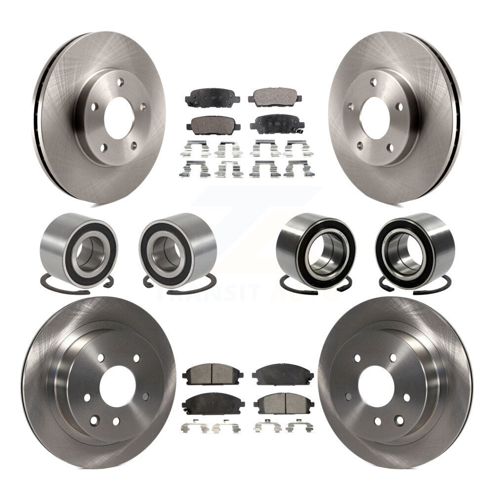 Kit de rotors et plaquettes de frein à roulement avant et arrière (10 pièces) pour Nissan X-Trail FW 2005-2006