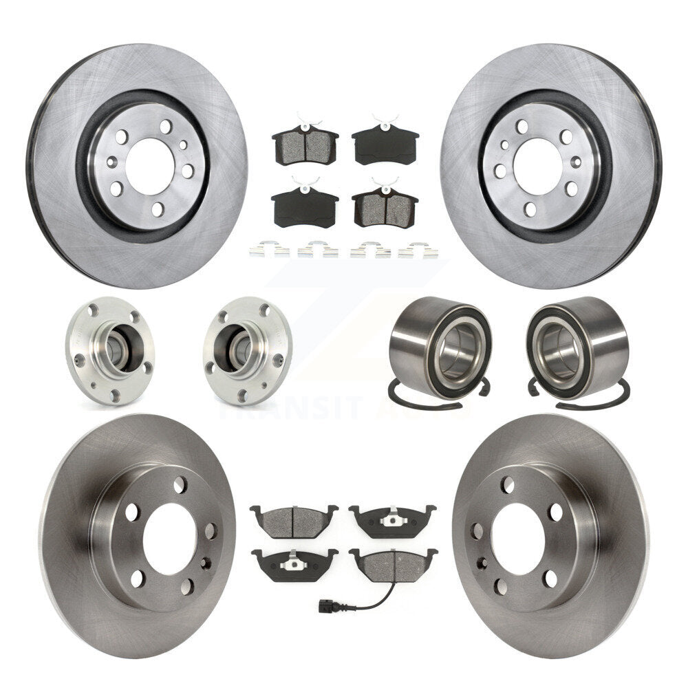 Kit de Rotor et de plaquettes de frein à disque, roulement de moyeu avant et arrière (10 pièces) pour Volkswagen Beetl