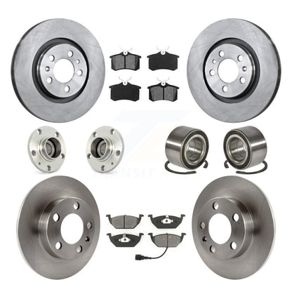 Kit de plaquettes de Rotor de frein, roulement de moyeu avant et arrière (10 pièces) pour Volkswagen Golf City Jett