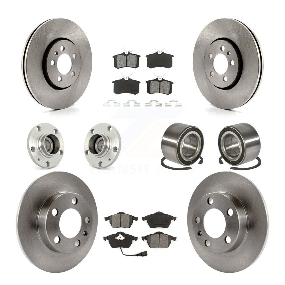Kit de Rotor et de plaquettes de frein à disque, roulement de moyeu avant et arrière (10 pièces) pour Volkswagen Beetl