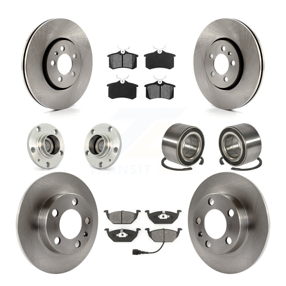 Kit de plaquettes de Rotor de frein, roulement de moyeu avant et arrière (10 pièces) pour Volkswagen Golf 2.0 00-01