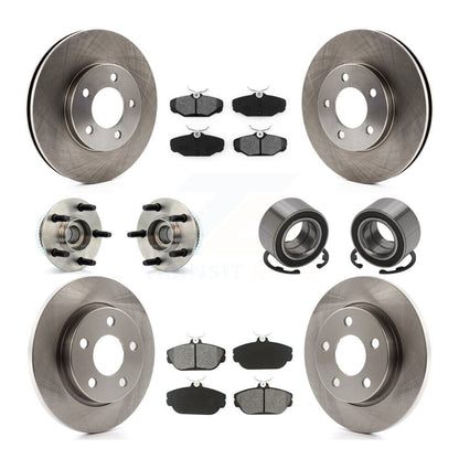 Kit de plaquettes de Rotor de frein, roulement de moyeu avant et arrière (10 pièces) pour Ford Taurus Mercury Sabl