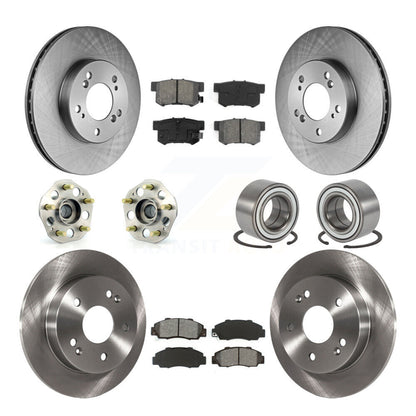 Kit de rotors et plaquettes de frein avec roulement de moyeu avant et arrière (10 pièces) pour Honda Prelud 1997-2001