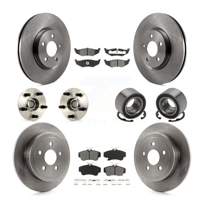 Kit de rotor et de plaquettes de frein à disque, roulement de moyeu avant et arrière (10 pièces) pour Chrysler PT Cruise