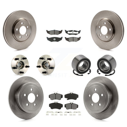 Kit de rotor et de plaquettes de frein à disque, roulement de moyeu avant et arrière (10 pièces) pour Chrysler PT Cruise