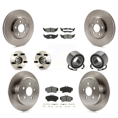 Kit de rotor et de plaquettes de frein à disque, roulement de moyeu avant et arrière (10 pièces) pour Chrysler PT Cruise