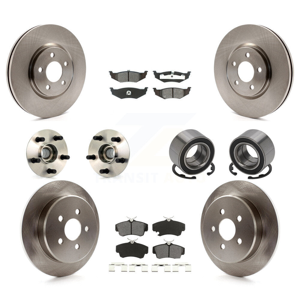 Kit de plaquettes de Rotor de frein, roulement de moyeu avant et arrière (10 pièces) pour Chrysler PT Cruiser Dodg