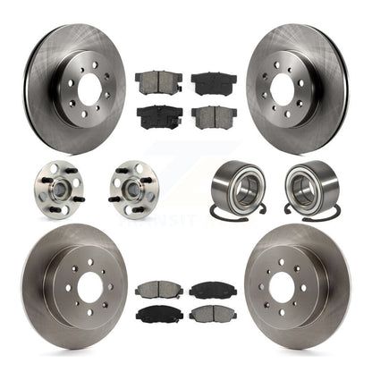 Kit de rotors et plaquettes de frein à disque, roulement de moyeu avant et arrière (10 pièces) pour Acura E 2001 – 2005