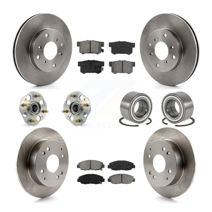 Kit de rotors et plaquettes de frein à disque, roulements de moyeu avant et arrière (10 pièces) pour Honda Accord