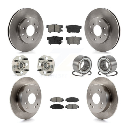 Kit de rotors et plaquettes de frein à disque, roulements de moyeu avant et arrière (10 pièces) pour Honda Accord