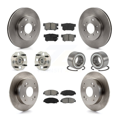Kit de rotors et plaquettes de frein à disque, roulements de moyeu avant et arrière (10 pièces) pour Honda Accord