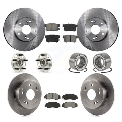 Kit de rotors et plaquettes de frein à disque, roulements de moyeu avant et arrière (10 pièces) pour Honda Accord