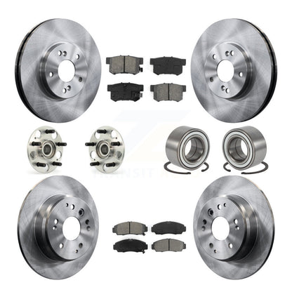 Kit de rotors et plaquettes de frein à disque, roulement de moyeu avant et arrière (10 pièces) pour Acura T 1999 – 2003