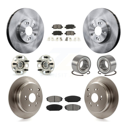 Kit de rotors et plaquettes de frein avec roulement de moyeu avant et arrière (10 pièces) pour Honda Odysse 2002-2004