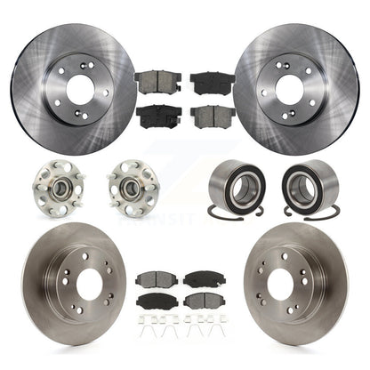 Kit de rotors et plaquettes de frein à disque, roulements de moyeu avant et arrière (10 pièces) pour Honda Accord