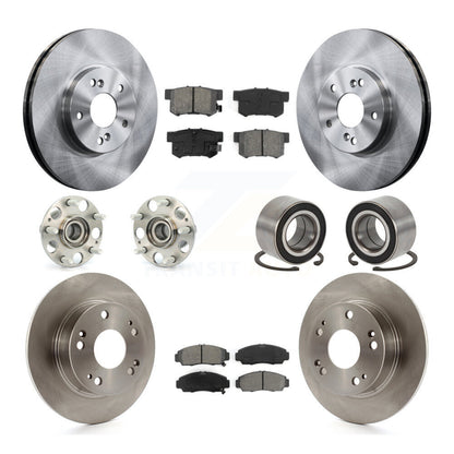 Kit de rotors et plaquettes de frein à disque, roulements de moyeu avant et arrière (10 pièces) pour Honda Accord