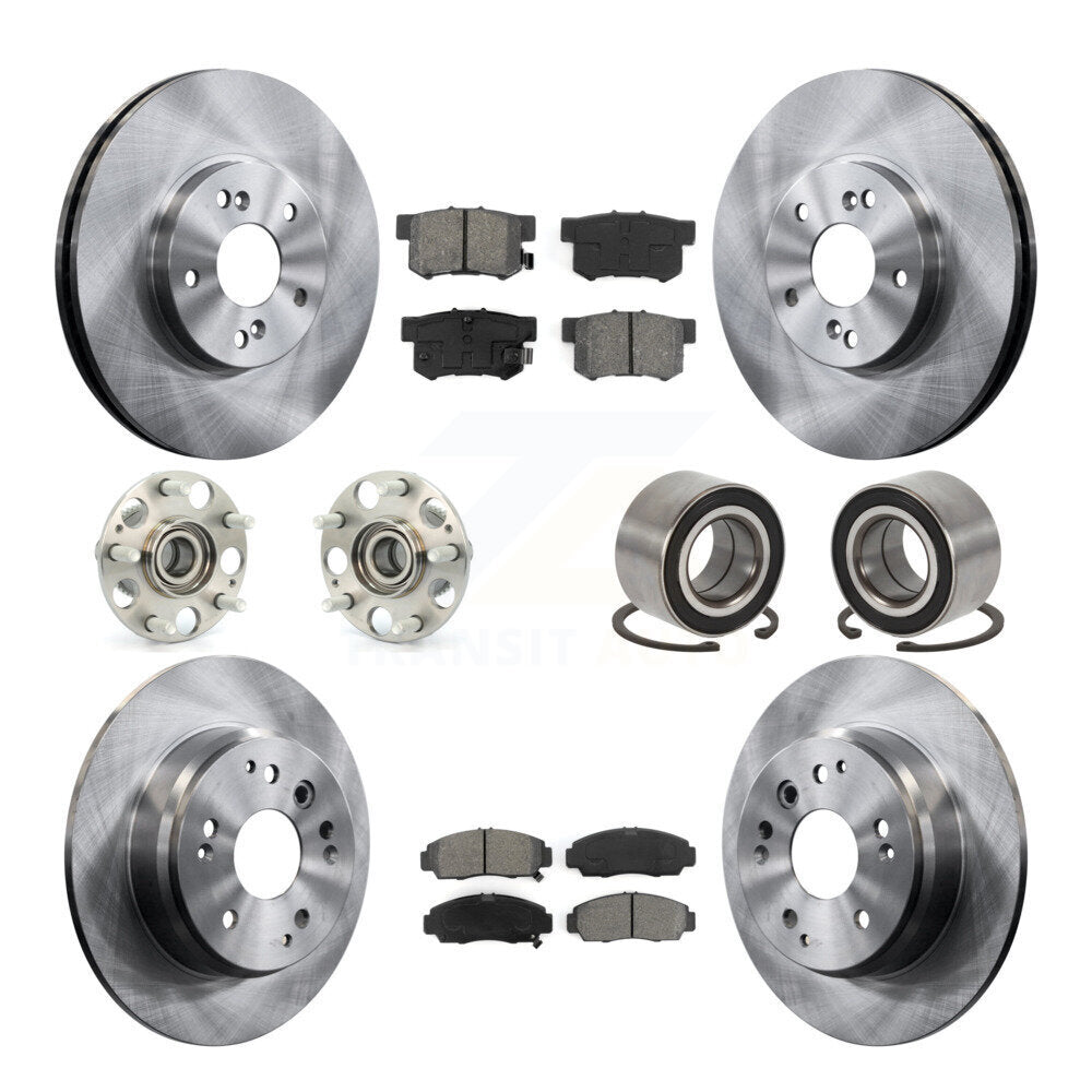 Kit de rotor et de plaquettes de frein à disque, ensemble de roulements de moyeu avant et arrière (10 pièces) pour Acura T