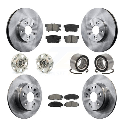 Kit de rotor et de plaquettes de frein à disque, ensemble de roulements de moyeu avant et arrière (10 pièces) pour Acura T