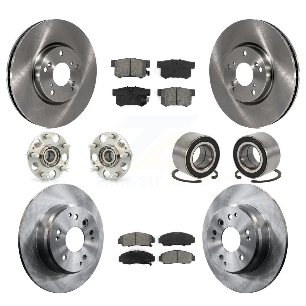 Kit de rotor et de plaquettes de frein à disque, ensemble de roulements de moyeu avant et arrière (10 pièces) pour Acura T