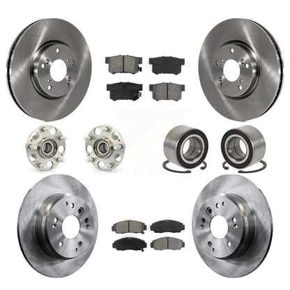 Kit de rotor et de plaquettes de frein à disque, ensemble de roulements de moyeu avant et arrière (10 pièces) pour Acura T