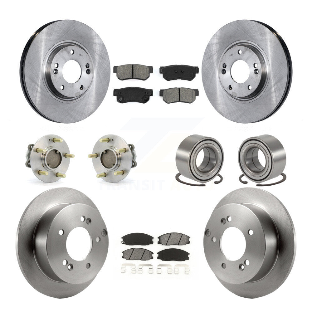 Kit de rotors et plaquettes de frein à disque, roulements de moyeu avant et arrière (10 pièces) pour Hyundai XG350
