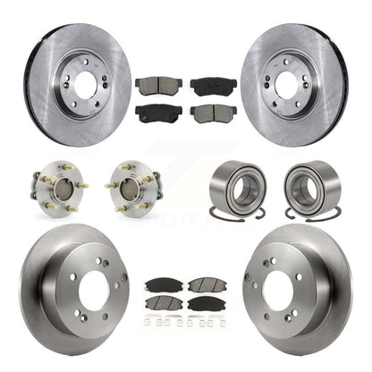Kit de rotors et plaquettes de frein à disque, roulements de moyeu avant et arrière (10 pièces) pour Hyundai XG350