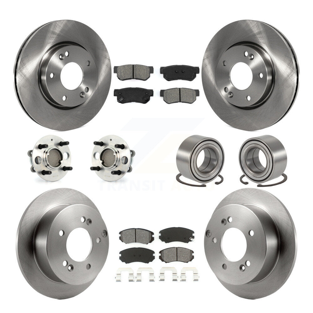 Kit de plaquettes de Rotor de frein, roulement de moyeu avant et arrière (10 pièces), pour Hyundai Sonata 4 roues AB