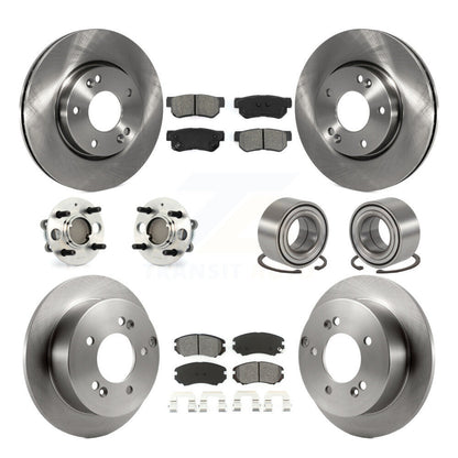 Kit de plaquettes de Rotor de frein, roulement de moyeu avant et arrière (10 pièces), pour Hyundai Sonata 4 roues AB