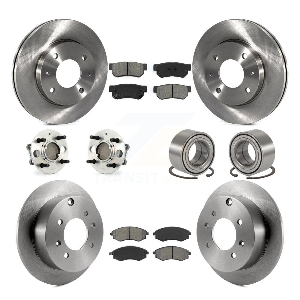 Kit de plaquettes de Rotor de frein, roulement de moyeu avant et arrière (10 pièces), pour Hyundai Sonata 4 roues AB