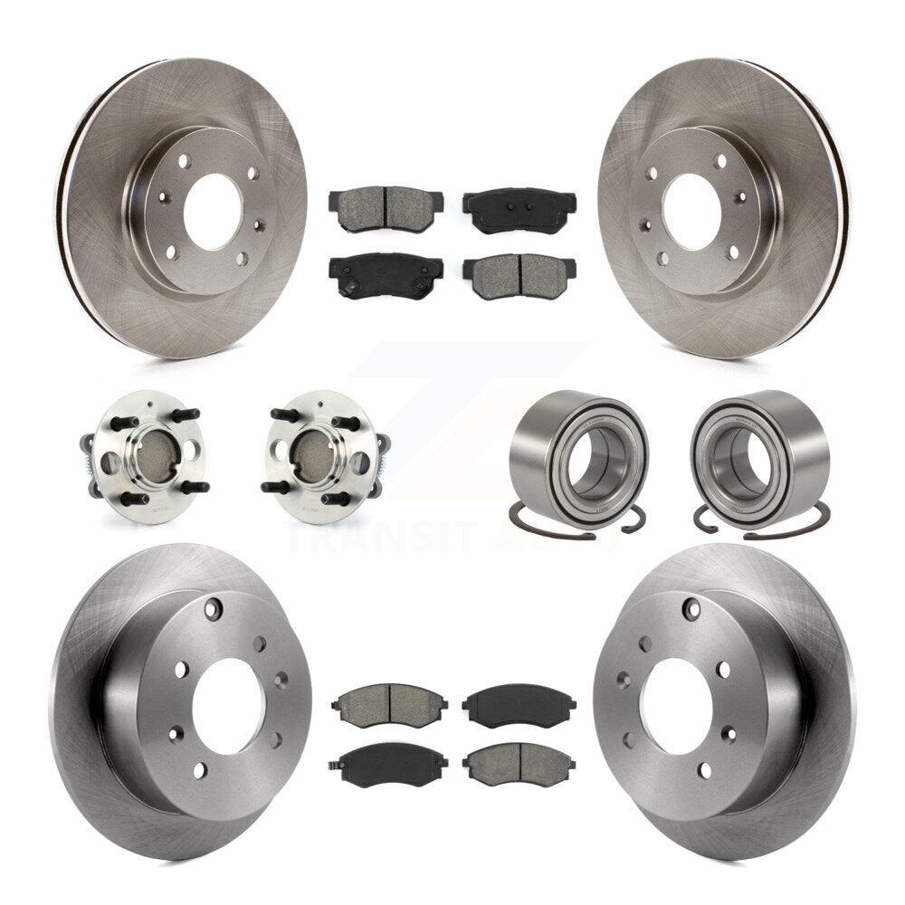 Kit de plaquettes de Rotor de frein, roulement de moyeu avant et arrière (10 pièces), pour Hyundai Sonata 4 roues AB