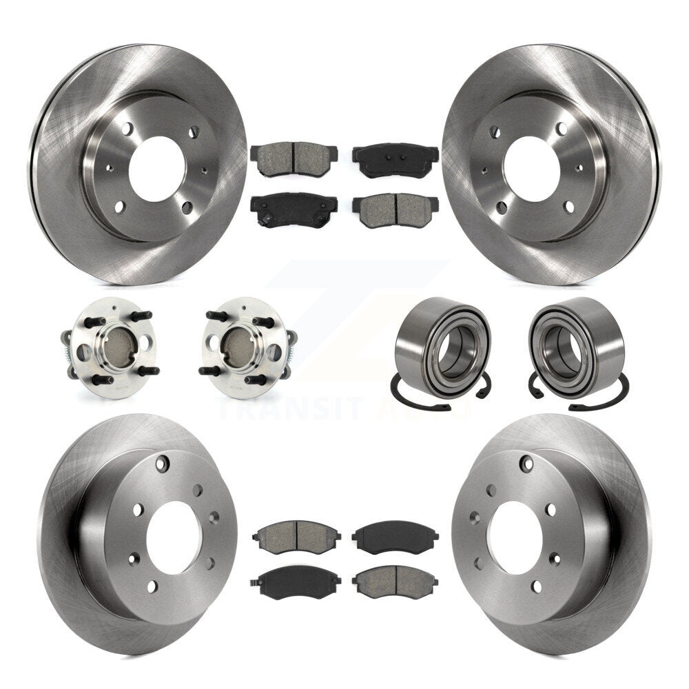 Kit de plaquettes de Rotor de frein, roulement de moyeu avant et arrière (10 pièces), pour Hyundai Sonata Kia Optim