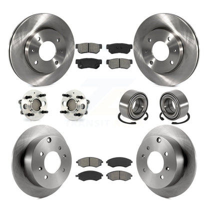 Kit de plaquettes de Rotor de frein, roulement de moyeu avant et arrière (10 pièces), pour Hyundai Sonata Kia Optim