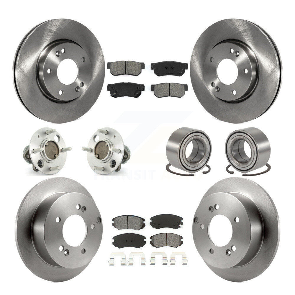 Kit de plaquettes de Rotor de frein, roulement de moyeu avant et arrière (10 pièces) pour Hyundai Sonata non AB 05