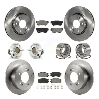 Kit de plaquettes de Rotor de frein, roulement de moyeu avant et arrière (10 pièces) pour Hyundai Sonata non AB 05