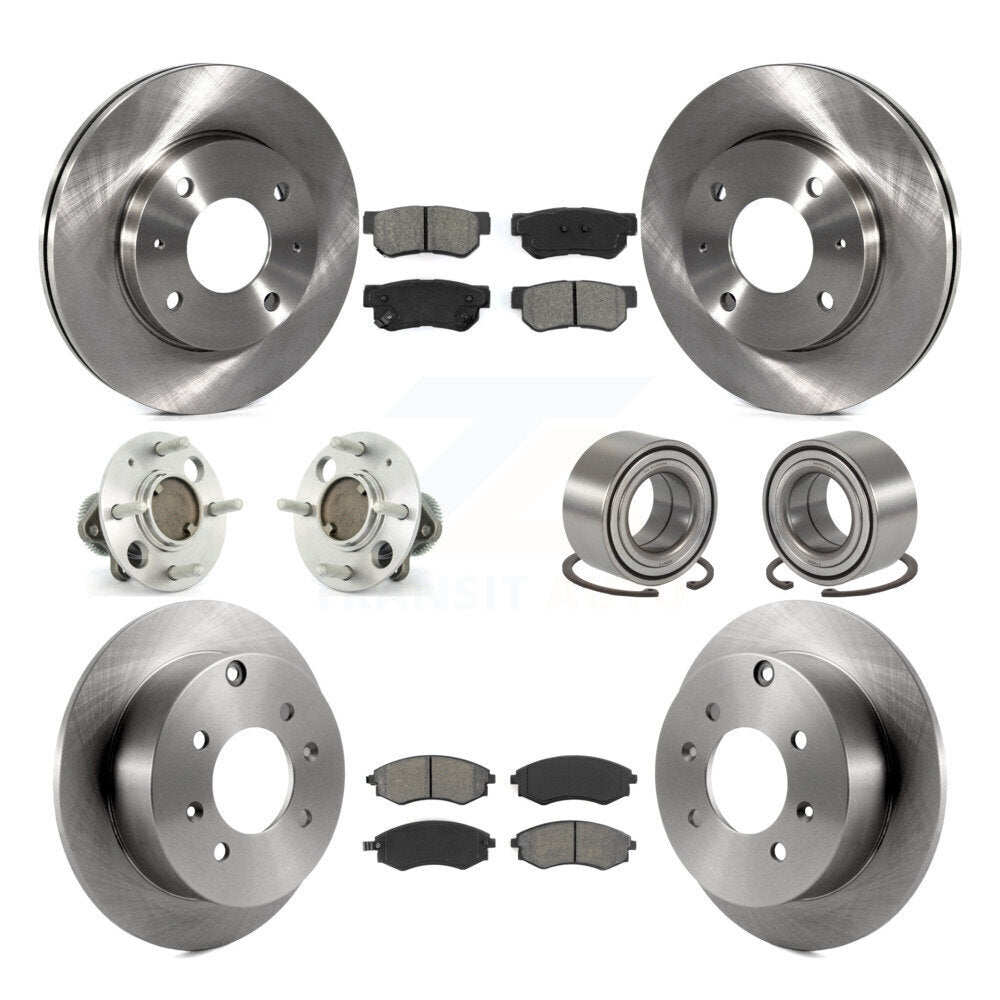 Kit de rotor et de plaquettes de frein, roulement de moyeu avant et arrière (10 pièces), pour Hyundai Sonata non AB