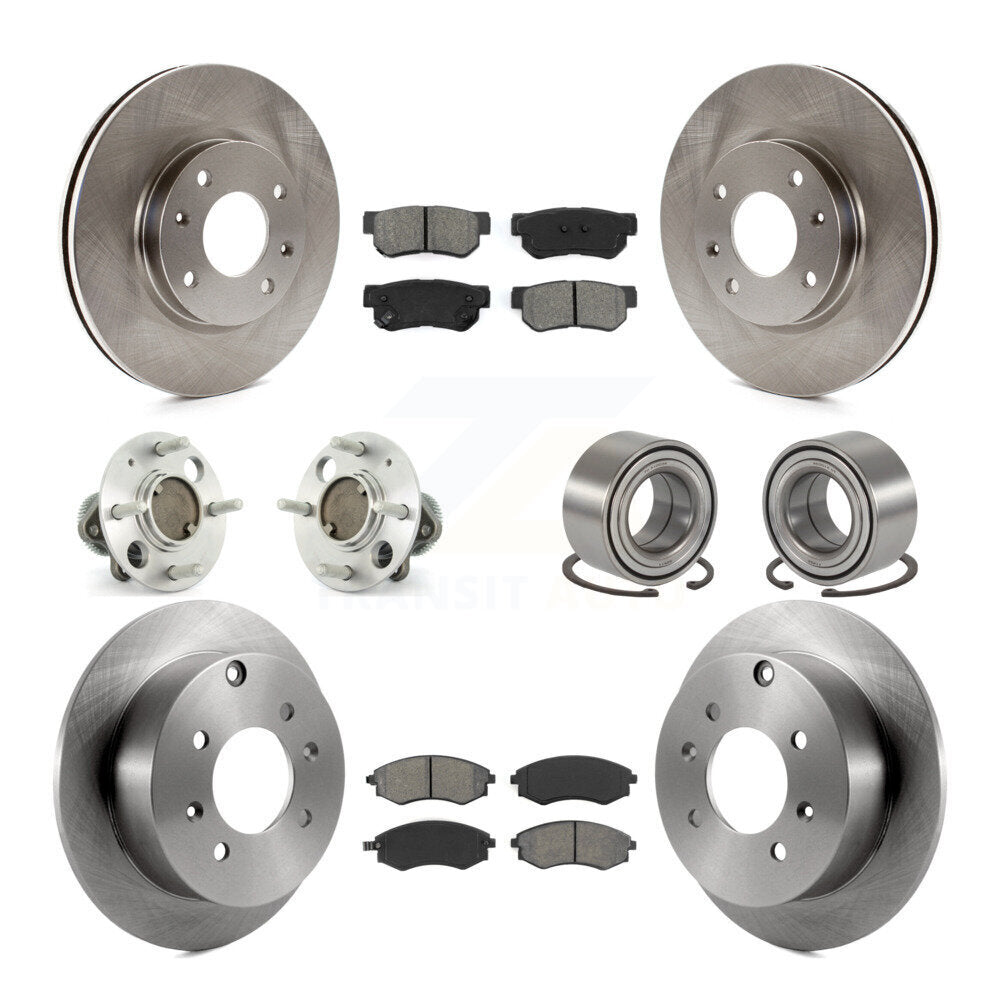 Kit de plaquettes de Rotor de frein, roulement de moyeu avant et arrière (10 pièces), pour Hyundai Sonata jusqu'à 09 03
