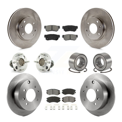 Kit de plaquettes de Rotor de frein, roulement de moyeu avant et arrière (10 pièces), pour Hyundai Sonata Kia Optim