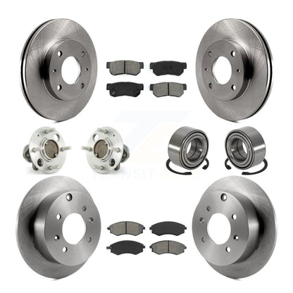 Kit de rotors et plaquettes de frein à disque, roulements de moyeu avant et arrière (10 pièces) pour Hyundai Sonat