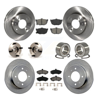 Kit de rotors et plaquettes de frein à disque, roulement de moyeu avant et arrière (10 pièces) pour Hyundai Elantr