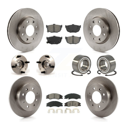 Kit de plaquettes de Rotor de frein à disque, roulement de moyeu avant et arrière (10 pièces) pour Kia Spectra Spectra