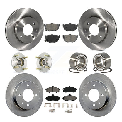 Kit de rotors et plaquettes de frein à disque, roulement de moyeu avant et arrière (10 pièces) pour Hyundai Elantr