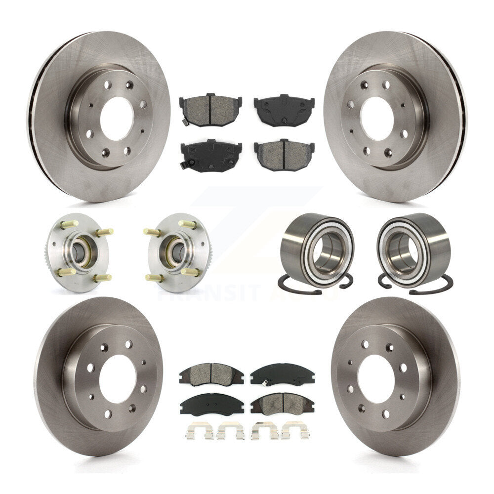 Kit de plaquettes de Rotor de frein à disque, roulement de moyeu avant et arrière (10 pièces) pour Kia Spectra Spectra