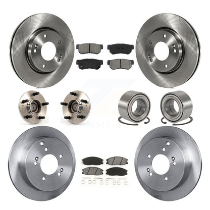 Kit de Rotor et plaquettes de frein à disque, roulement de moyeu avant et arrière (10 pièces) pour Hyundai Santa F
