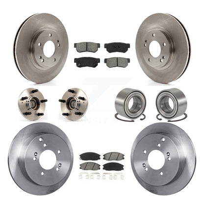 Kit de Rotor et plaquettes de frein à disque, roulement de moyeu avant et arrière (10 pièces) pour Hyundai Santa F